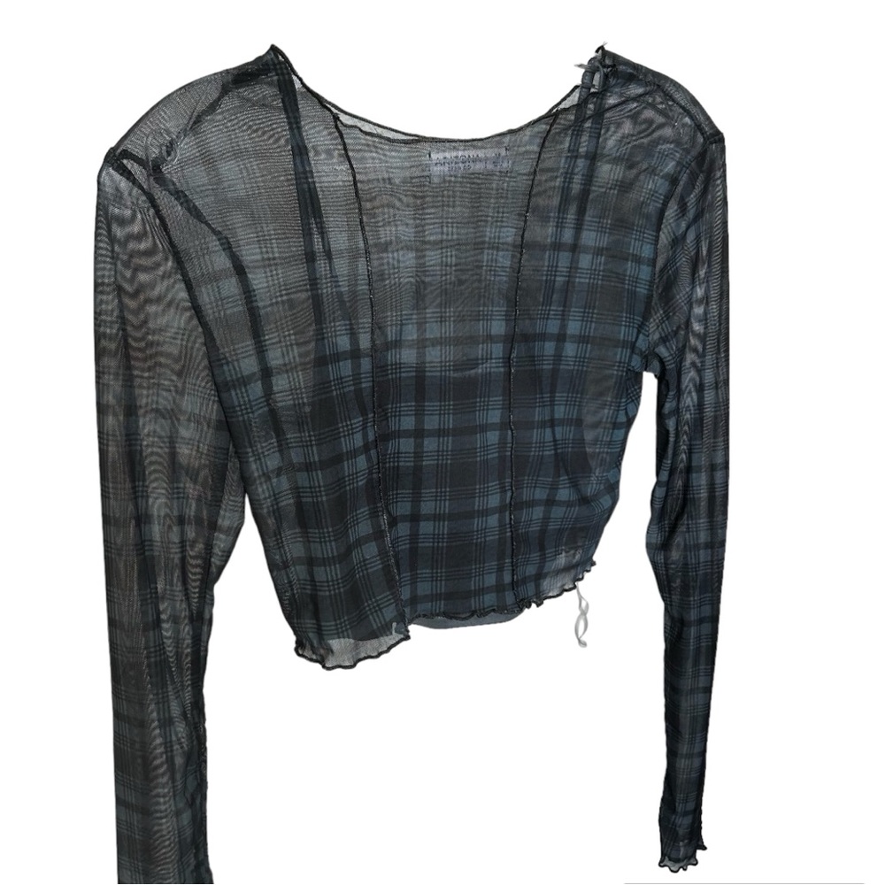 Arizona Jean Co mesh long sleeve crop top with under shirt size XS